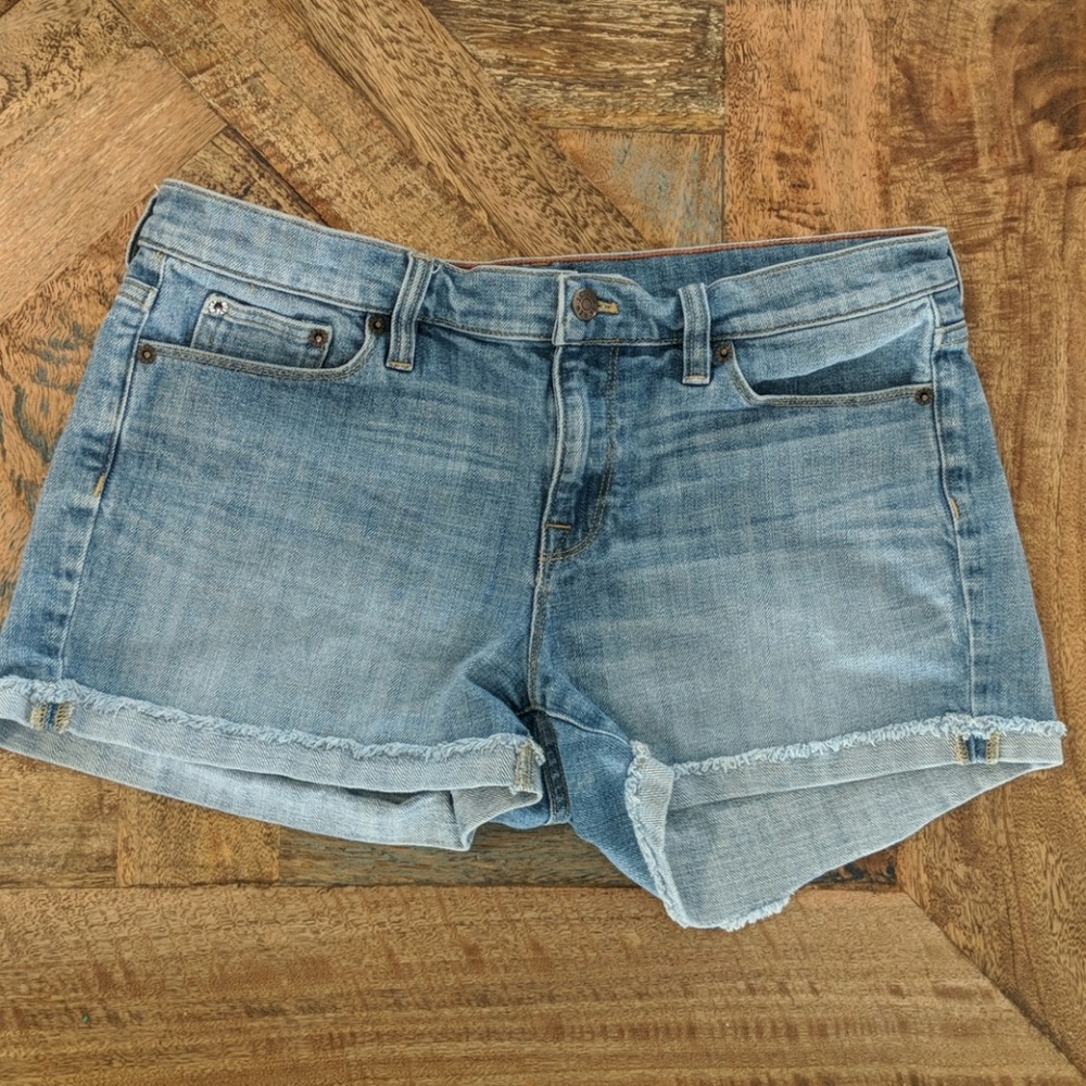 J. crew mid rise denim shorts